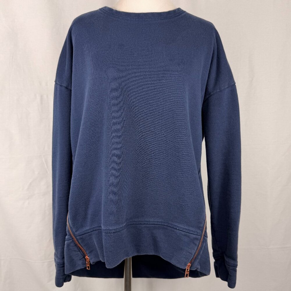 Athleta Women's Sweatshirt w/ Zip Accents | Navy | Medium